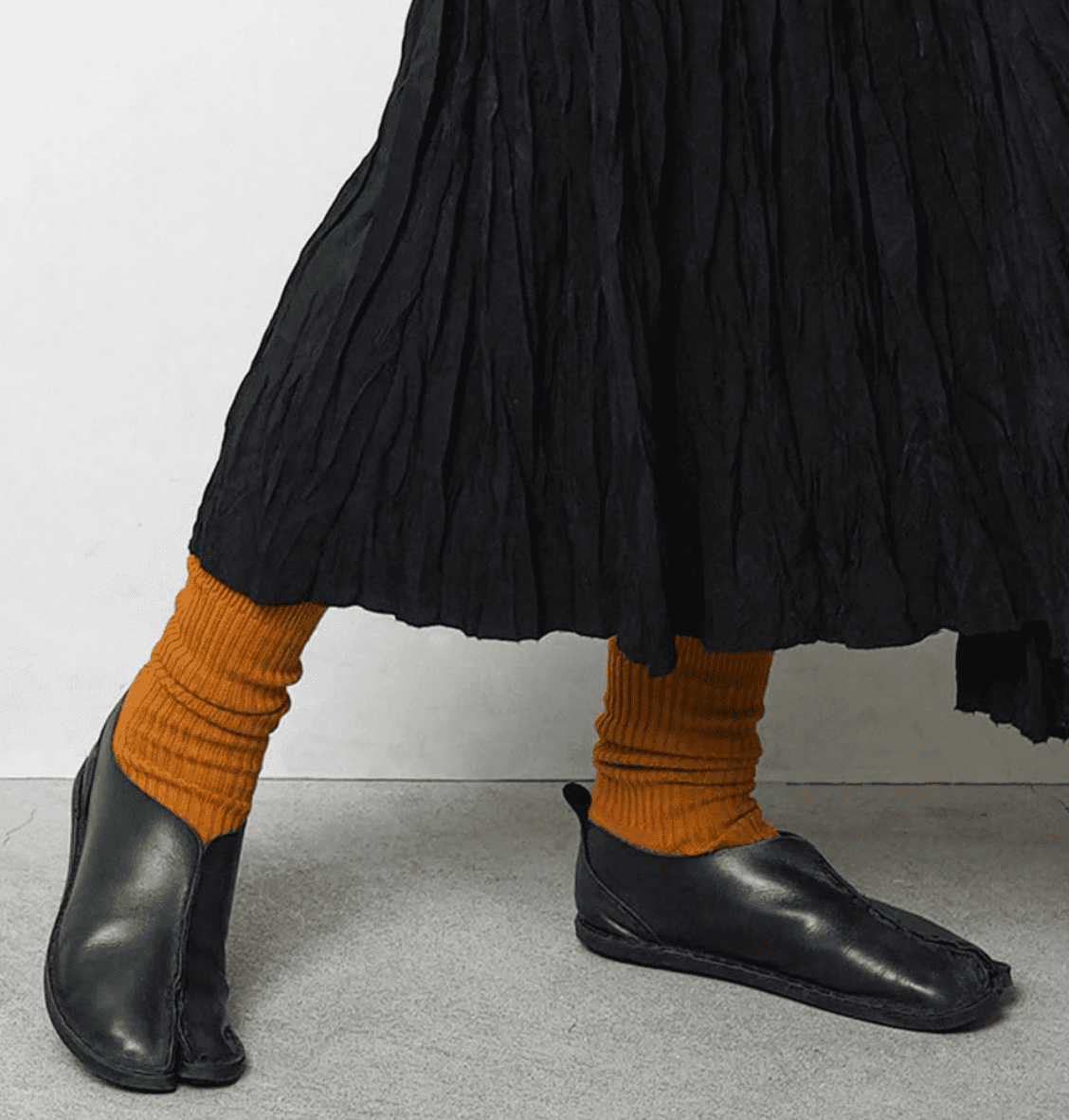 CRAFTABI Luxe Chaussures japonaise Tabi cuir noir Made in Japan