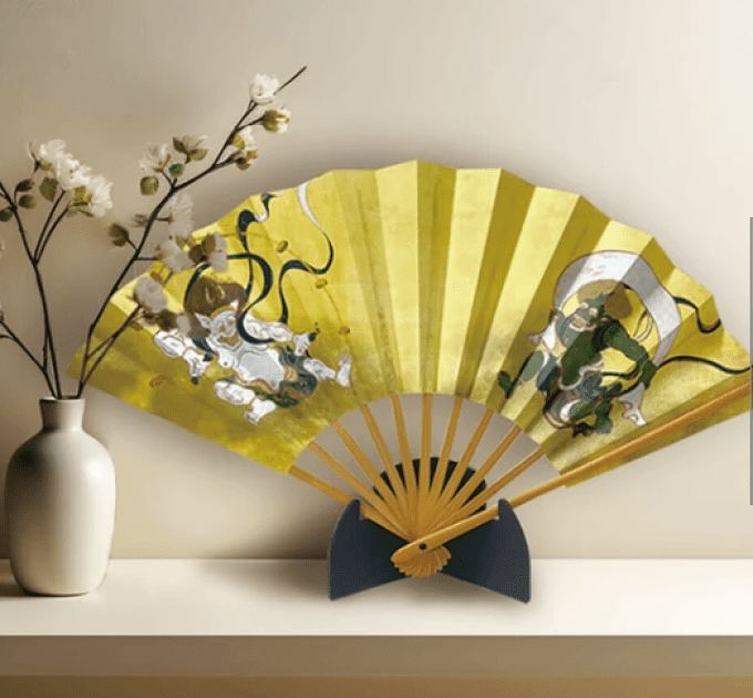 Éventail japonais « Fujin & Raijin » – Sensu | Fabriqué au Japon