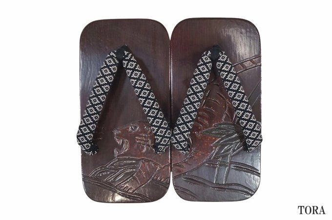 Geta japonais Nippon homme - 5 motifs traditionnels - Made in Japan