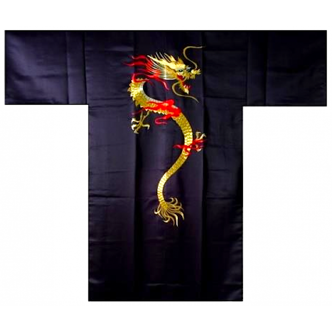 Hanten Dragon enflammé polyester noir homme "Made in Japan" 