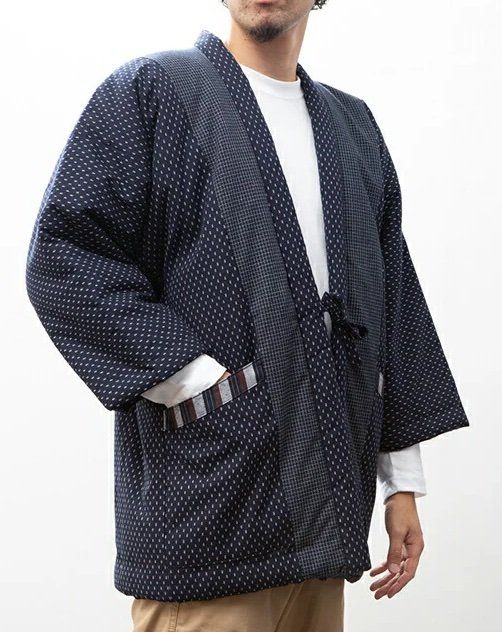 Hanten hiver Dobī o Araregara Bleu marine  "Made in Japan"  