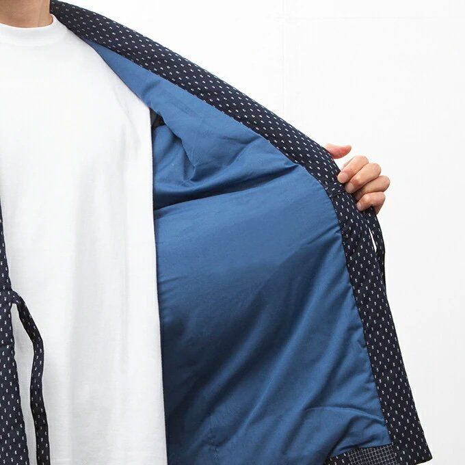 Hanten hiver Dobī o Araregara Bleu marine  "Made in Japan"  