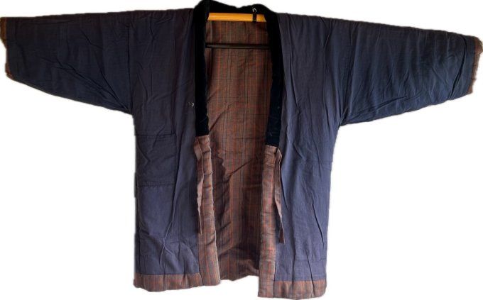 Hanten japonais d’hiver réversible Kurume – Fabrication au Japon