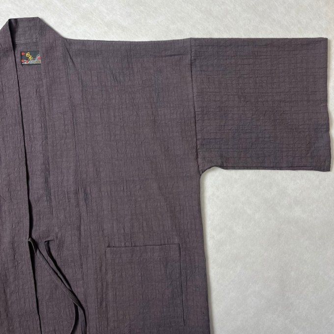 Hanten japonais mixte en coton gaufré – Fabriqué au Japon