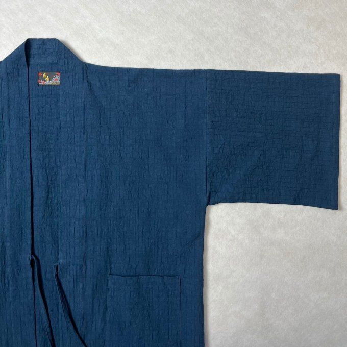 Hanten japonais mixte en coton gaufré – Fabriqué au Japon