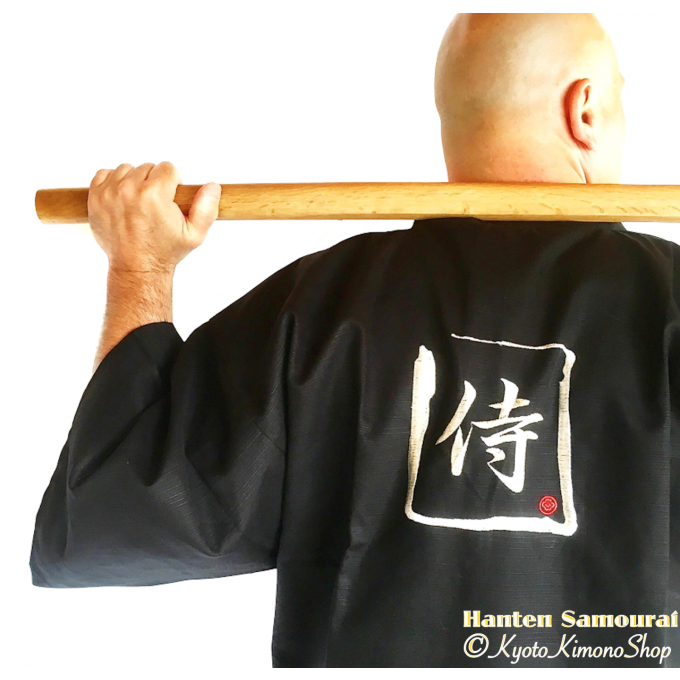 Hanten samourai coton noir homme "Made in Japan"