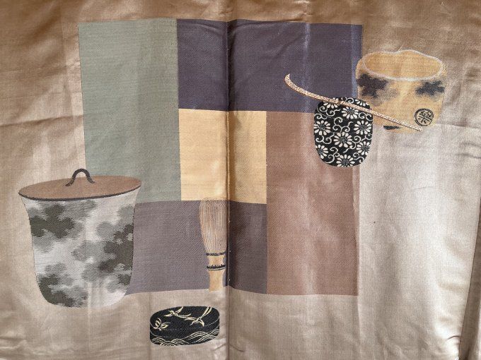 Haori Japonais Homme Soie Noire Takanohane Montsuki– Cérémonie du Thé (Sadō)