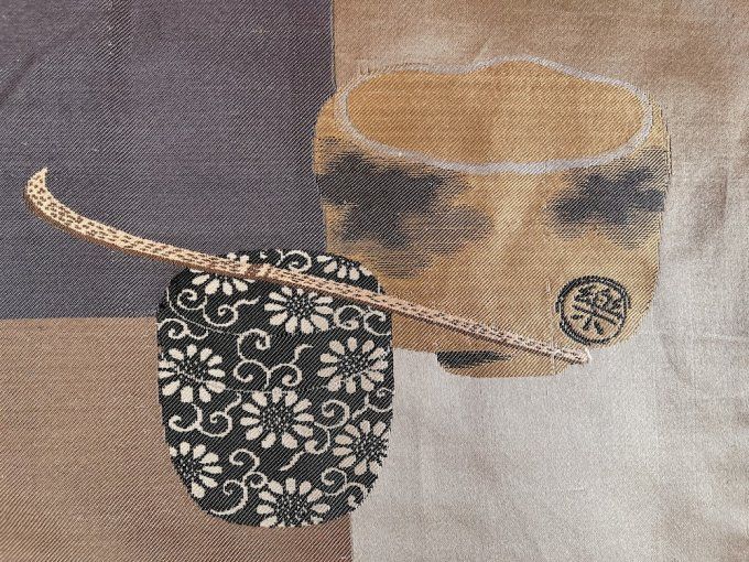 Haori Japonais Homme Soie Noire Takanohane Montsuki– Cérémonie du Thé (Sadō)