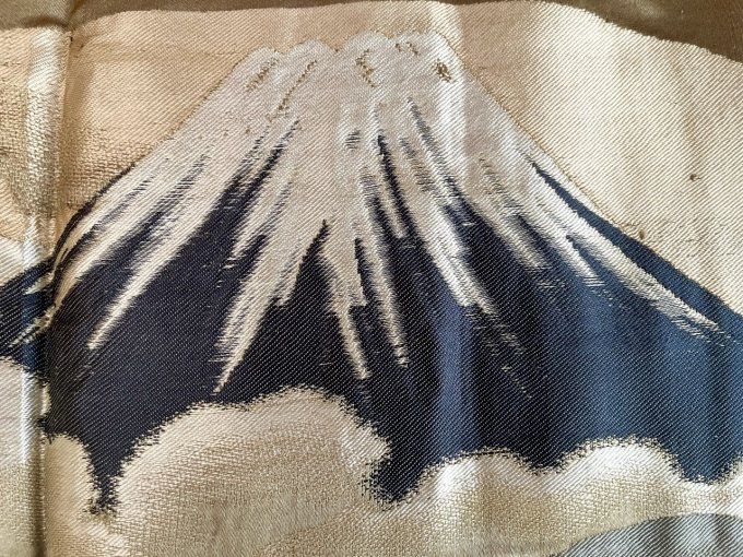 Haori Japonais Traditionnel Homme Antique - Voyage de Yoritomo au Fuji San 