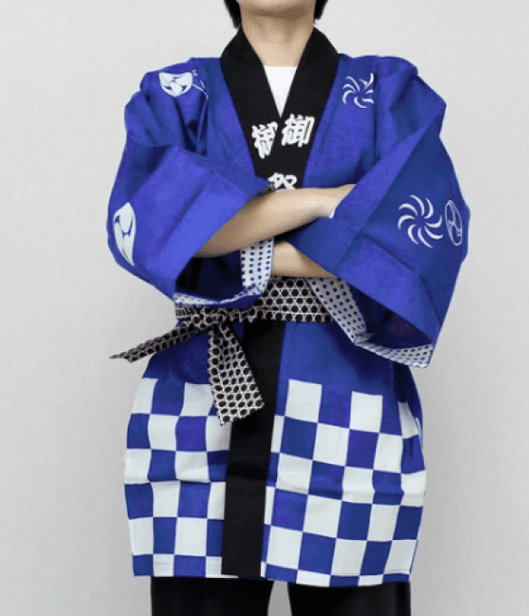Happi Festival – Veste traditionnelle japonaise 3 pièces (M / L) – Bleu ou Rouge