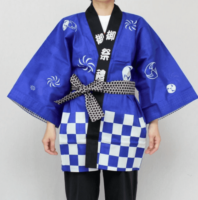 Happi Festival – Veste traditionnelle japonaise 3 pièces (M / L) – Bleu ou Rouge