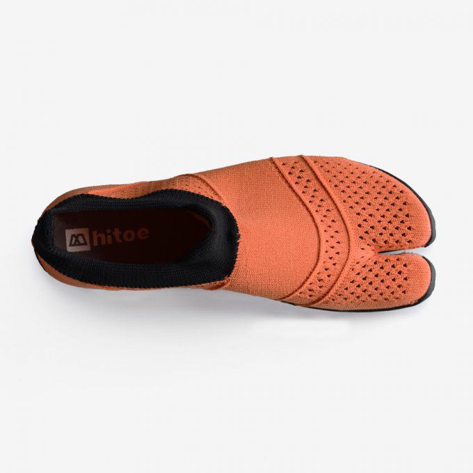 Chaussure japonaise Jikatabi Hitoe orange Multi-Sport Fitness Marugo "Made in Japan"  