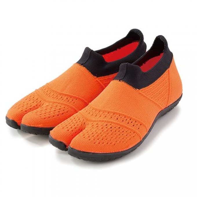 Chaussure japonaise Jikatabi Hitoe orange Multi-Sport Fitness taille 26cm 41 "Made in Japan"  