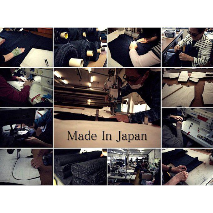 Set tee shirt et Short japonais Bun Hito Gara coton noir "Made in Japan"  - Copie
