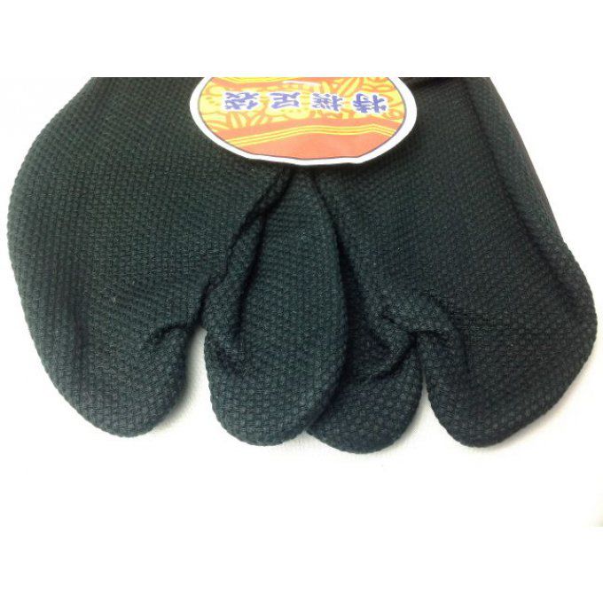 Luxe Tabi Ninja Sashiko noir coton 4 Kohaze "Made in Japan"  