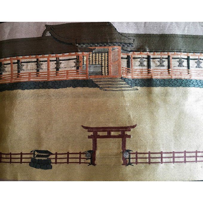 Antique Haori Samourai soie noire Yama no Jinja Takano Hane Montsuki homme "Made in Japan"