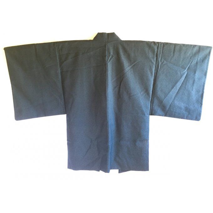 Antique Haori samourai Uesugi Kenshin VS Takeda Shingen laine bleu homme "Made in Japan"  