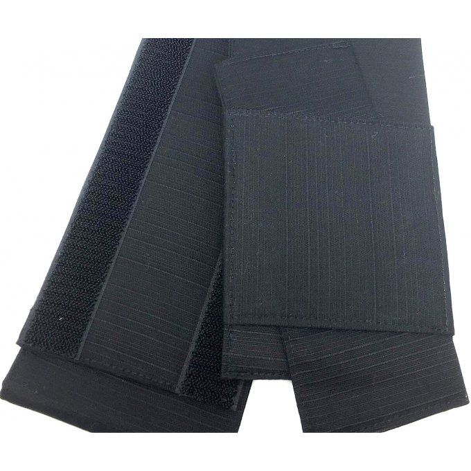 Ceinture Obi Kimono One Touch "Bande Velcro intégré" noir coton