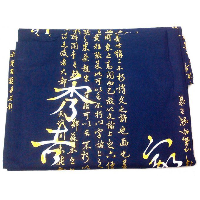 Yukata Shogun Hideyoshi bleu marine coton homme "Made in Japan"