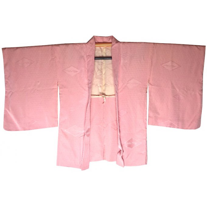 Ancien Haori Tsuru soie rose femme