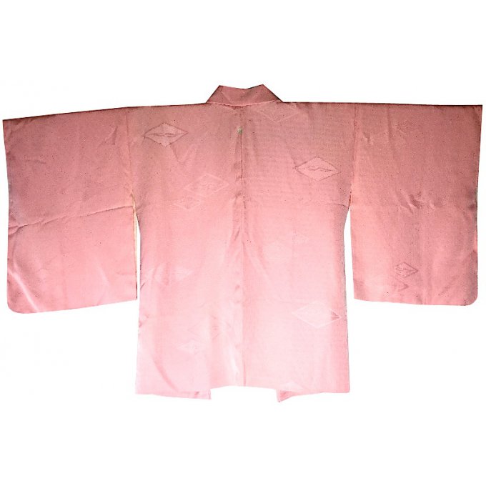 Ancien Haori Tsuru soie rose femme