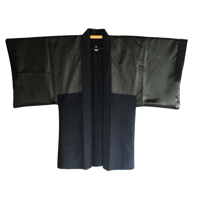 Ancien haori samourai Chanoyu Fujisan Umebachi MonTsuki homme "Made in Japan"