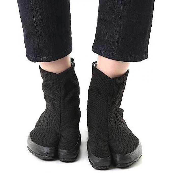 Jikatabi noir coton Sashiko Wamon "Made in Japan"