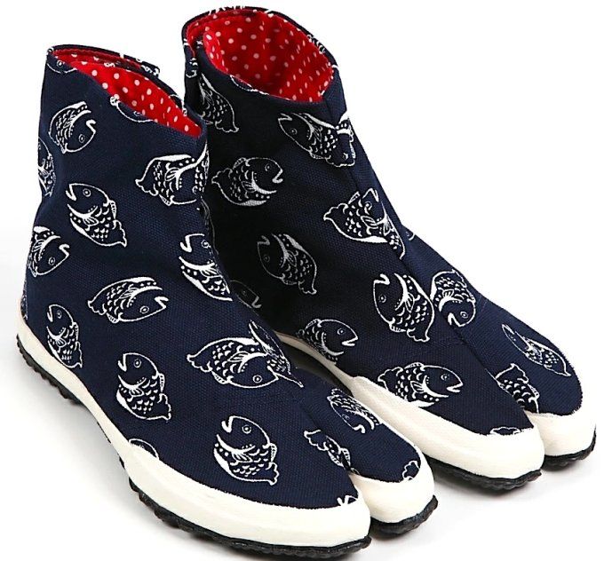 Jikatabi Wamon Koi Bleu 3 Kohaze – Fait Main au Japon