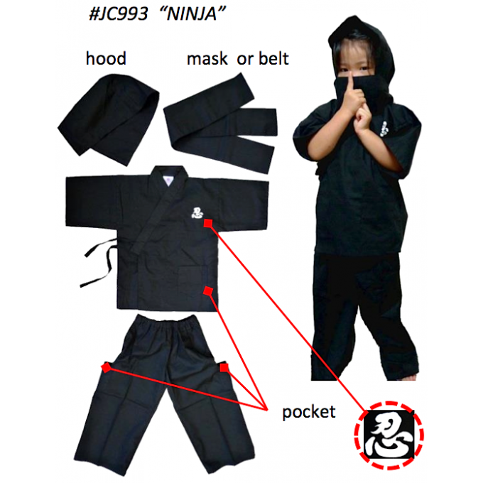 Jinbei / Kimono / Tenue Ninja enfant "Made in Japan"