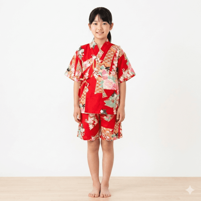 Jinbei Noshime Ningyo enfant (fille) "Made in Japan"