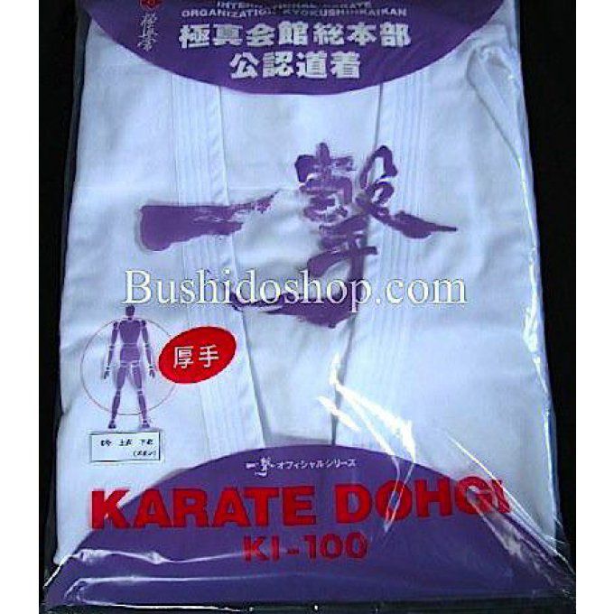 Kimono Karate Kokyushinkai Ichigeki K-100 Taille 2