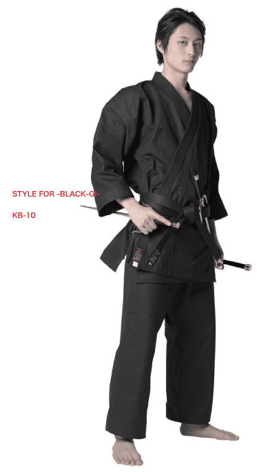 Luxe Ninjutsu / Kobudo / KarateGi  Shureido KB-10 noir coton lourd taille 5 (180cm)  