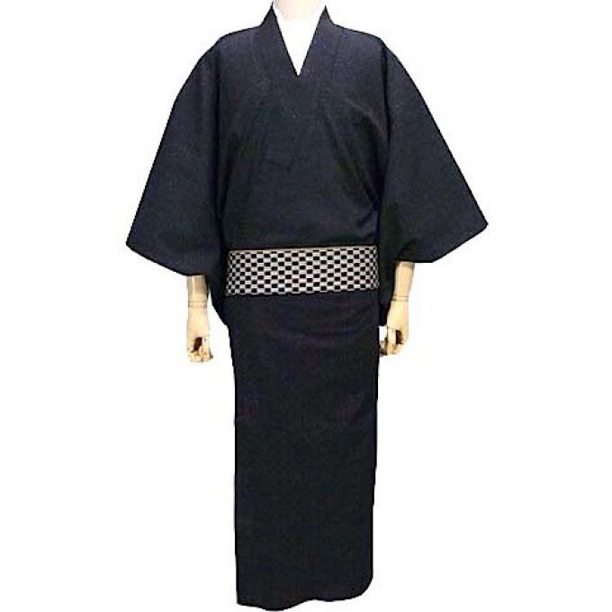Kimono traditionnel japonais haute couture coton homme "HandMade in Japan" 