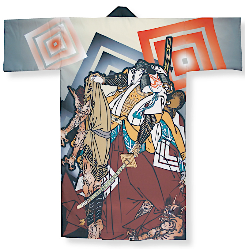 Kimono Happi Nagai Yosakoi Oni VS Bushi polyester