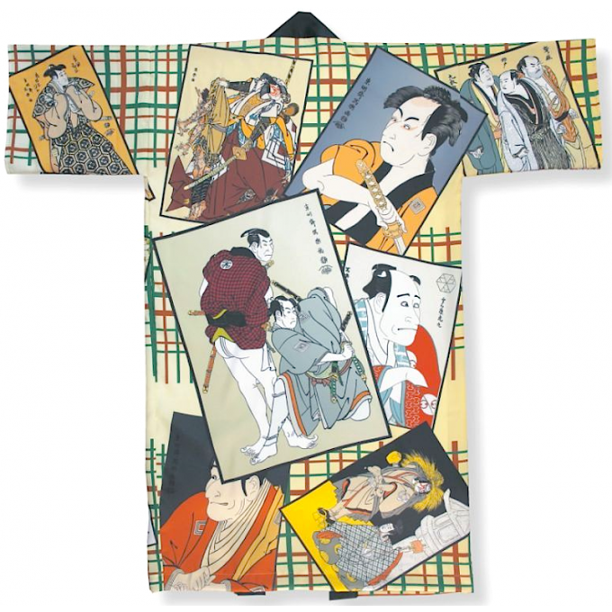 Kimono Happi Nagai Yosakoi Ukiyoe-Fū polyester