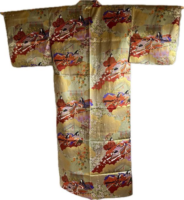 Kimono japonais Goten Moyou polyester femme "Made in Japan"