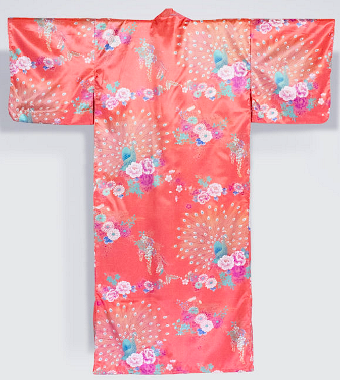 Kimono japonais Shin Kujaku polyester femme "Made in Japan" 