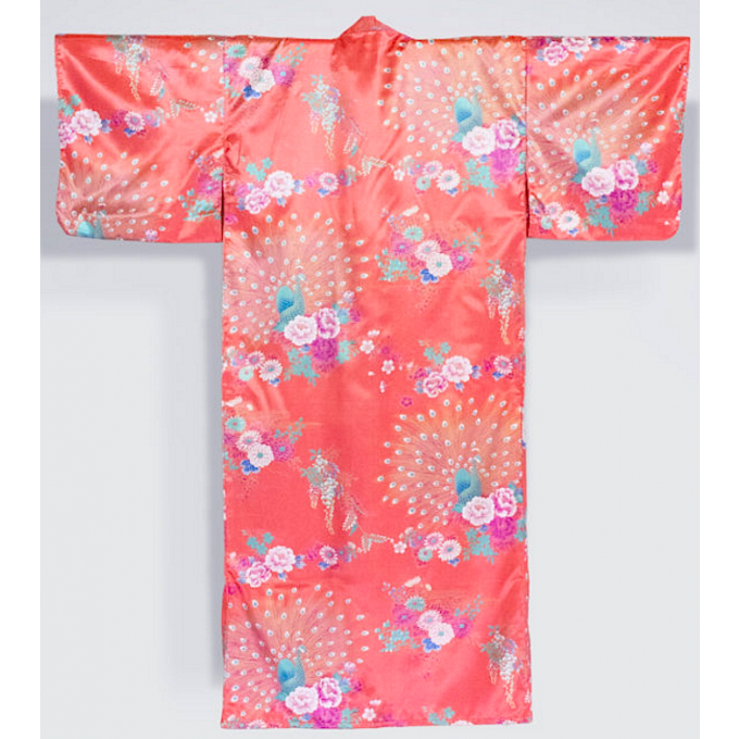 Kimono japonais Shin Kujaku polyester femme "Made in Japan" 