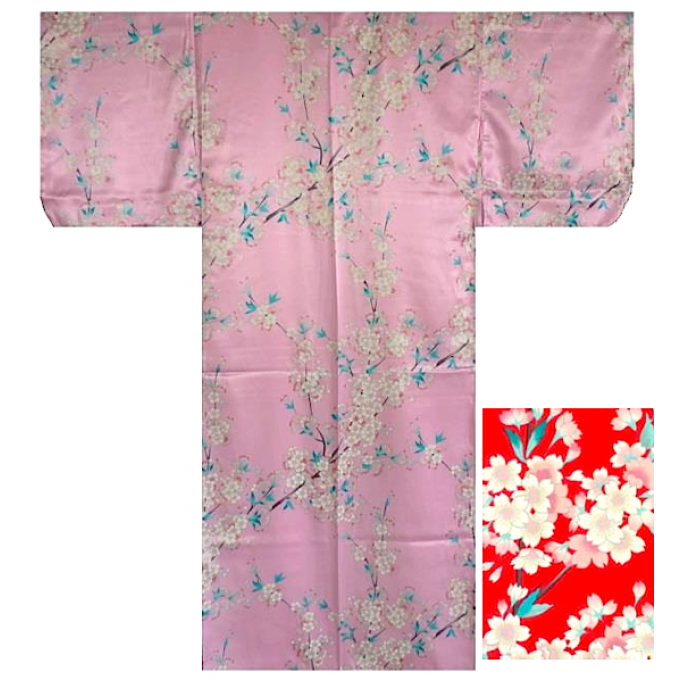 Kimono japonais Shin Sakura polyester femme "Made in Japan"  