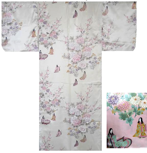Kimono japonais Sho Hime Botan polyester femme "Made in Japan"  