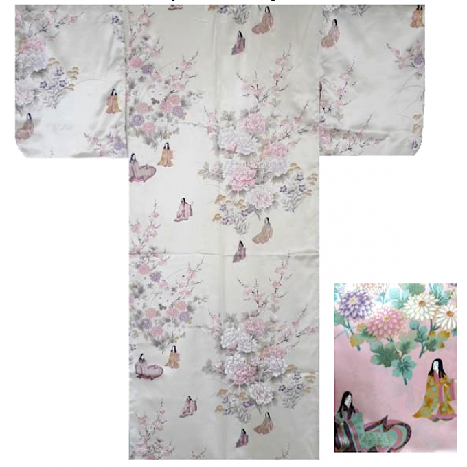 Kimono japonais Sho Hime Botan polyester femme "Made in Japan"  