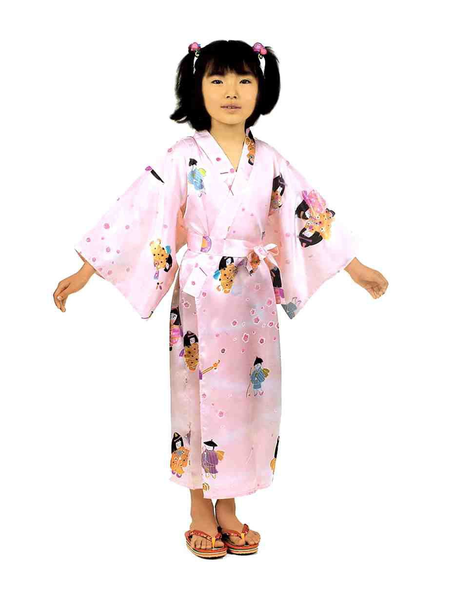 Kimono japonais Warabe polyester fille "Made in Japan"