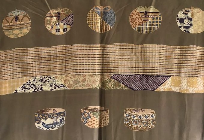 Luxe Antique  Haori soie noire Kenkatabami Montsuki SADO Chanoyu - Cérémonie du thé