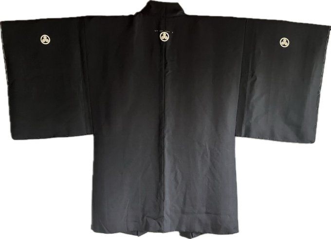 Luxe Haori homme Antique - Mitsu Kashiwa Montsuki - Jardin Zen - Ryoanji