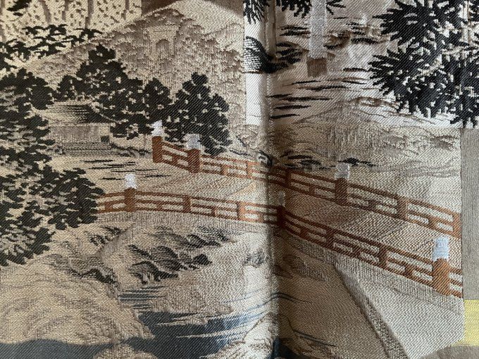 Haori japonais homme Soie Noire – Kenkatabami Montsuki – Sanctuaire Shinto Japonais