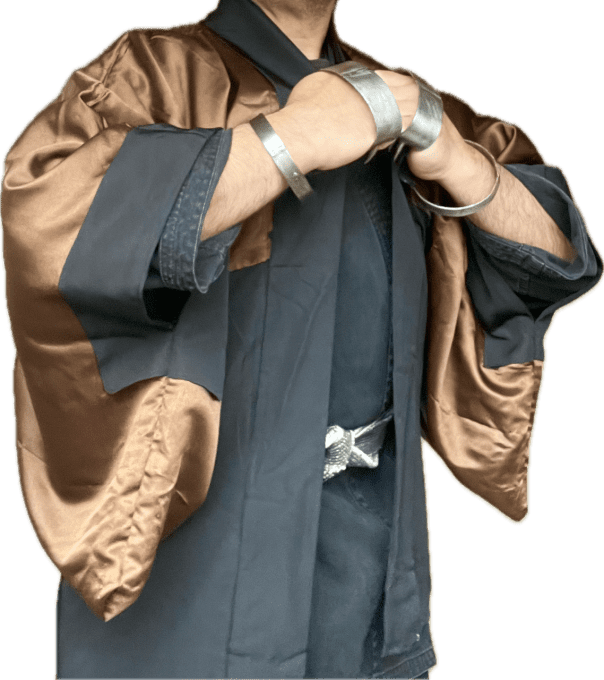 Haori Japonais  Homme Antique  Tomoe Montsuki Voyage de Yoritomo au Fuji San  