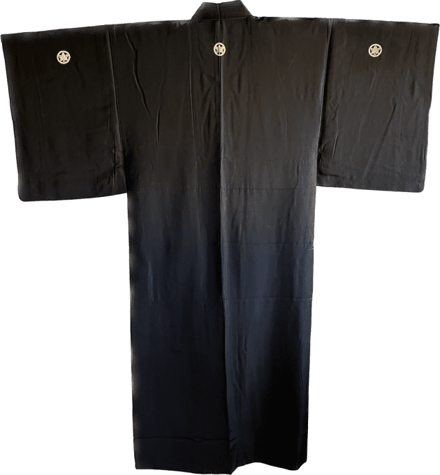 Antique kimono traditionnel japonais homme  - Kamon Omodaka
