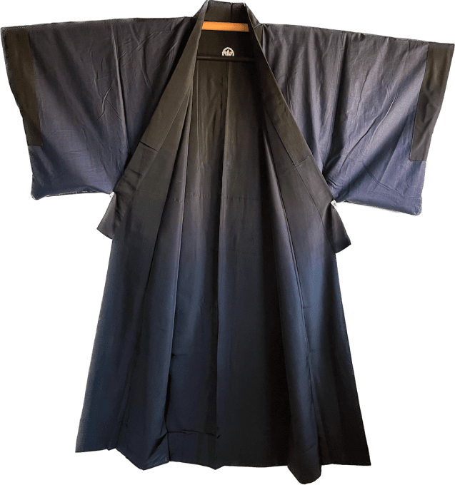 Antique kimono traditionnel japonais homme  - Kamon Omodaka