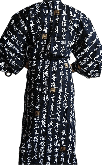 Yukata zen Hannya Shingyo homme
