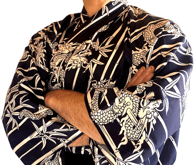Yukata Take Ryu homme Taille  L/60" (170~180cm) Made in Japan